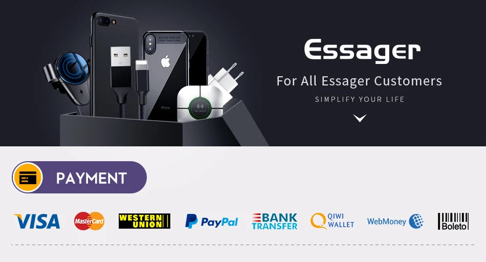 Essager 100W USB Type C To USB C Fast Charging