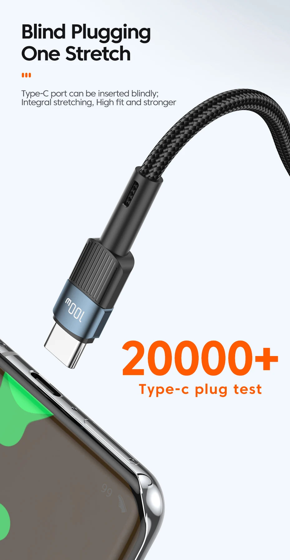 Essager 100W USB Type C To USB C Fast Charging