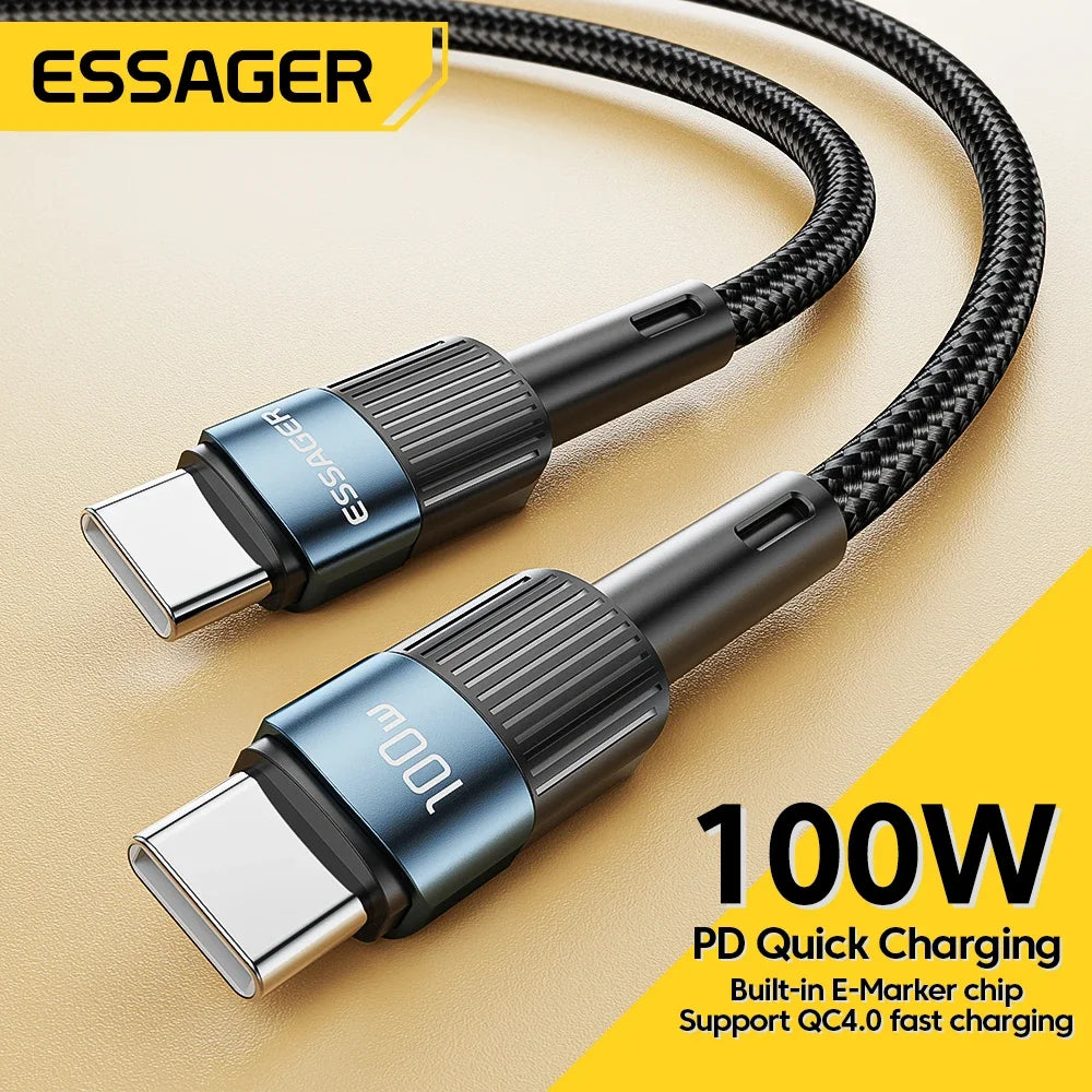 Essager 100W USB Type C To USB C Fast Charging