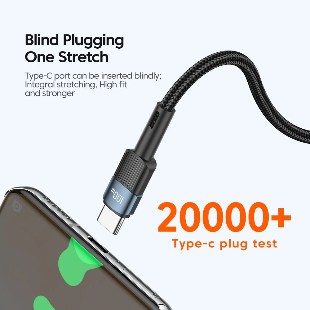 Essager 100W USB Type C To USB C Fast Charging