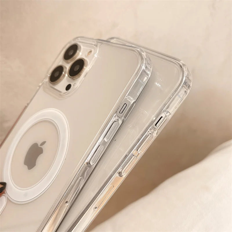 Clear Magnetic Wireless Charging Case For iPhone